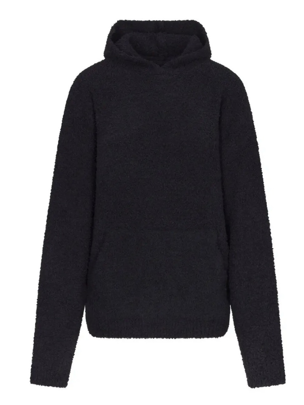 NWOT SKIMS Cozy Black Hooded Women's Sweater